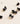 Black Double Cap Rivet - 4mm-1pcs - hardware