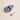 Large Abalone Shell Lock - Silver / Blue - hardware